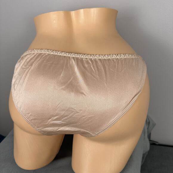 Vintage Saks Fifth Avenue Kayser String Bikini Panty Size 4 Beige Lace Nylon USA - Picture 8 of 13